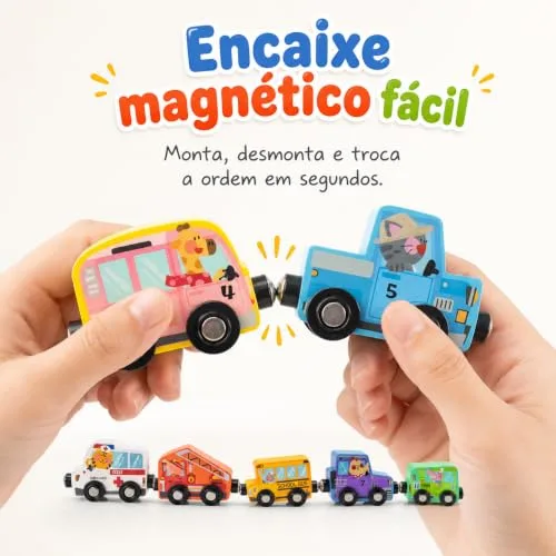 Carrinho de madeira magnético - foto 6