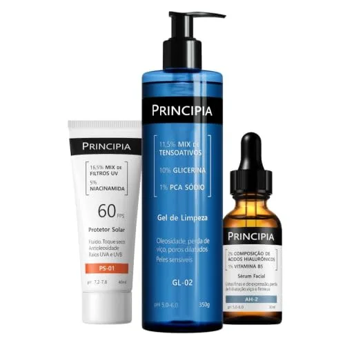 Kit de cuidados faciais para primeira rotina