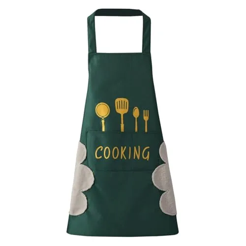 Avental de cozinha com seca-mãos