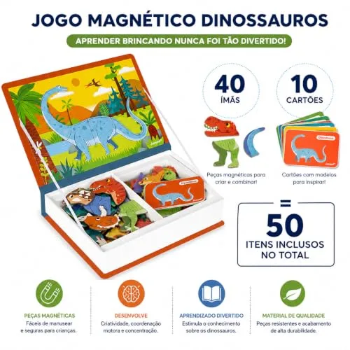 Livro magnético de montar dinossauros - foto 2