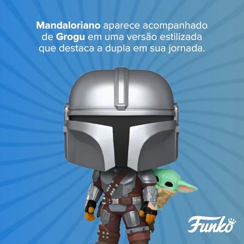 Funko Pop do Mandaloriano com o Grogu - foto 3