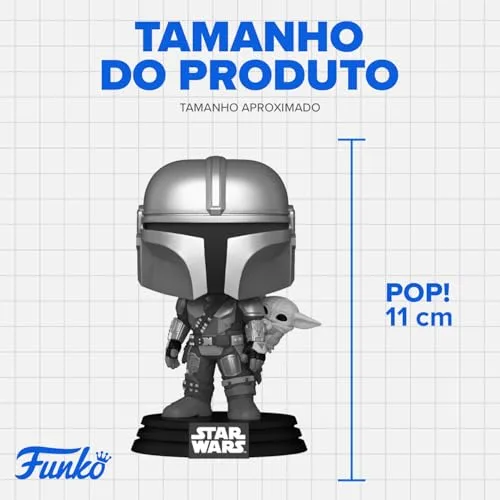 Funko Pop do Mandaloriano com o Grogu - foto 5