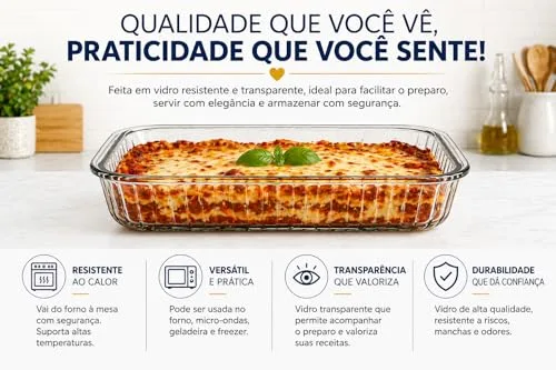 Travessa refratária de vidro - foto 2