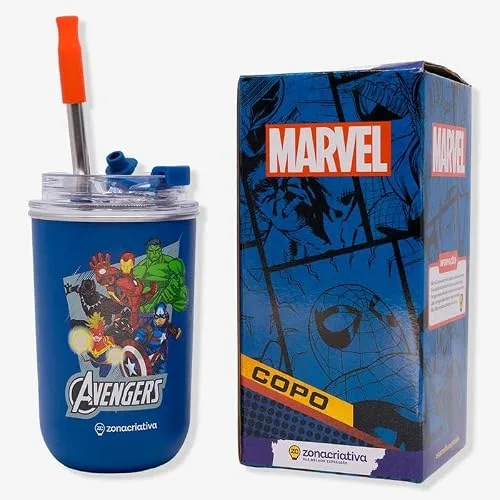 Copo térmico dos Vingadores com canudo - foto 5