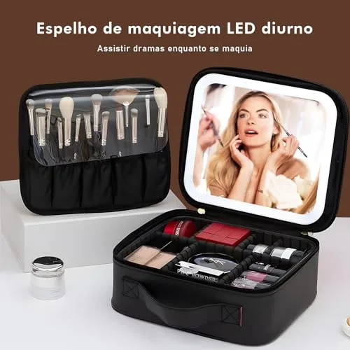 Maleta de maquiagem com espelho de LED - foto 2