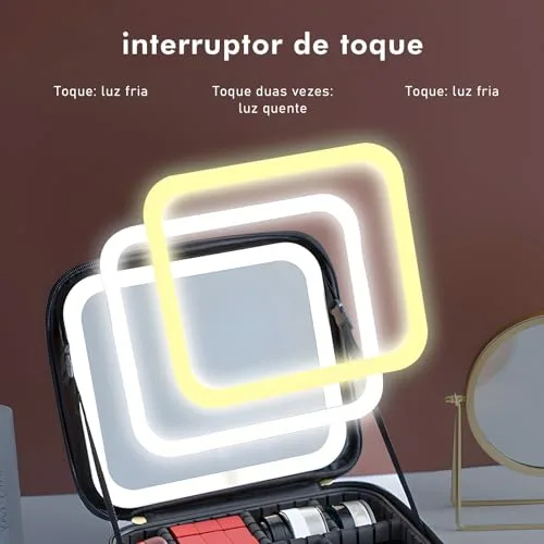 Maleta de maquiagem com espelho de LED - foto 4
