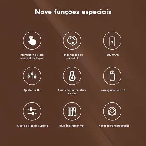 Maleta de maquiagem com espelho de LED - foto 6