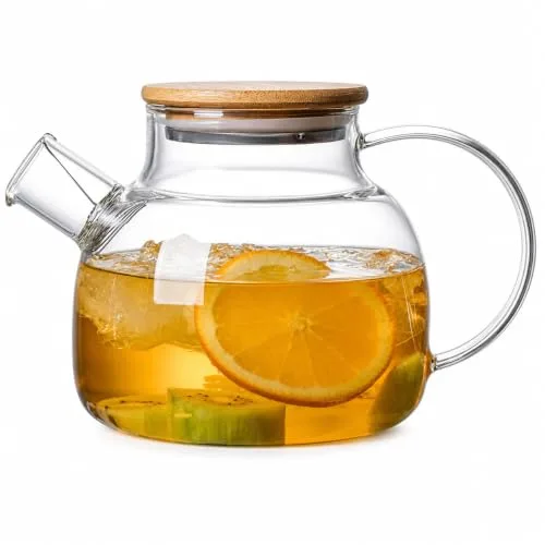 Chaleira de vidro com infusor