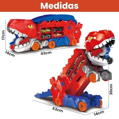 Caminhão de dinossauro com carrinhos - foto 2