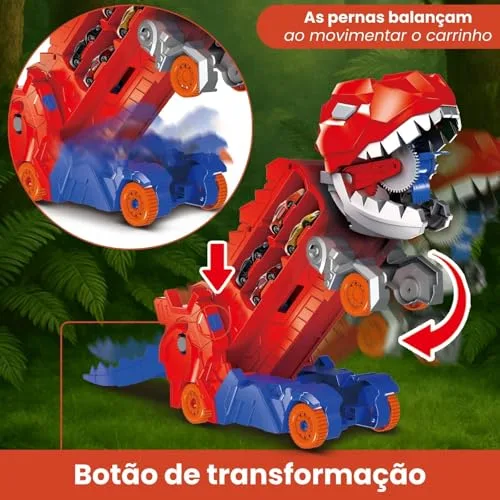 Caminhão de dinossauro com carrinhos - foto 3