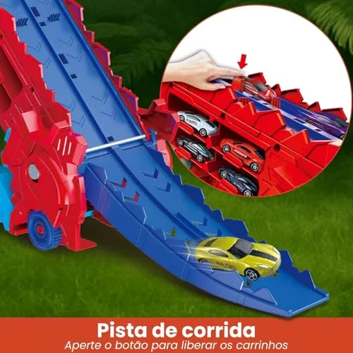 Caminhão de dinossauro com carrinhos - foto 6