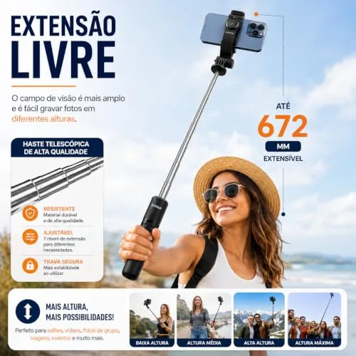 Pau de selfie com tripé - foto 3
