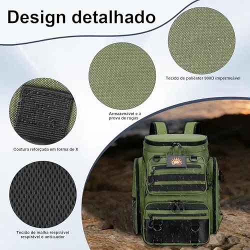 Mochila de pesca com suporte de vara - foto 4