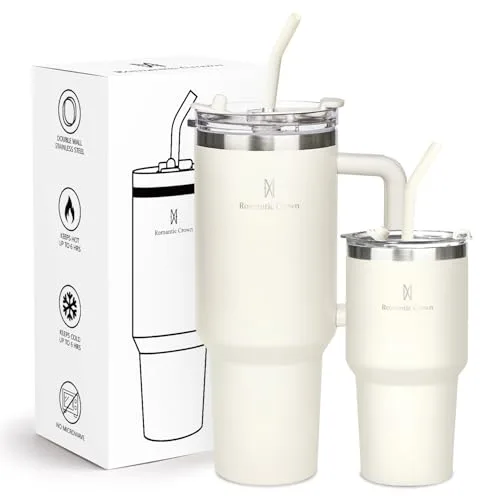 Kit de copos térmicos com canudo