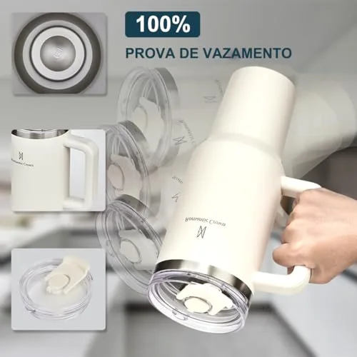 Kit de copos térmicos com canudo - foto 2