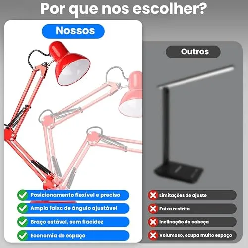 Luminária de mesa articulada - foto 6