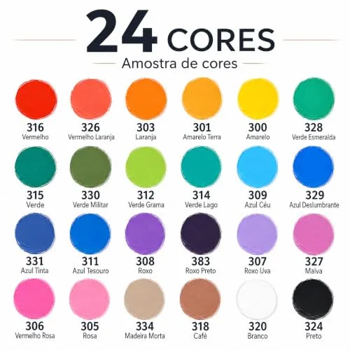Conjunto de canetas marcadoras com 24 cores - foto 2