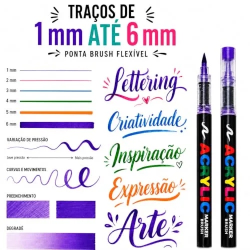 Conjunto de canetas marcadoras com 24 cores - foto 3