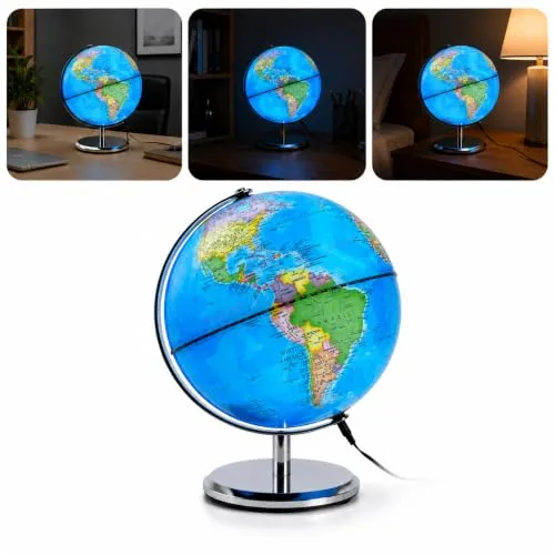 Globo terrestre iluminado