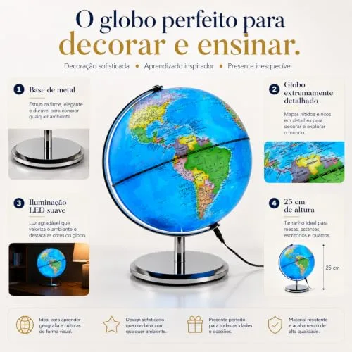 Globo terrestre iluminado - foto 2