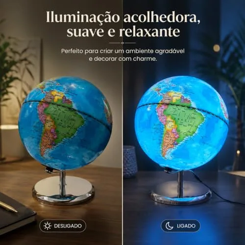 Globo terrestre iluminado - foto 4
