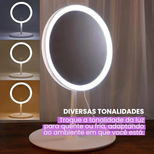 Espelho de maquiagem com LED - foto 3