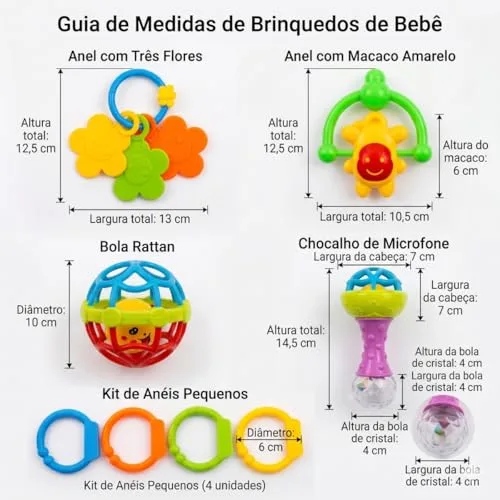 Kit de chocalhos e mordedores para recém-nascido - foto 2
