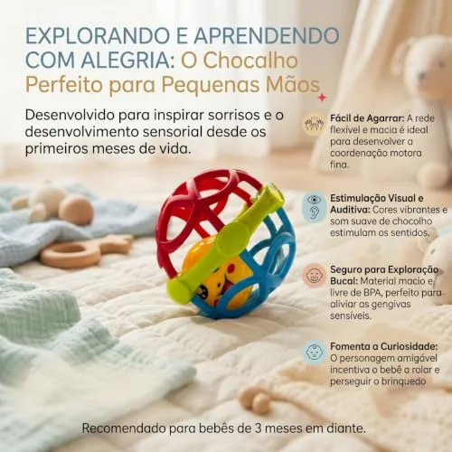 Kit de chocalhos e mordedores para recém-nascido - foto 3