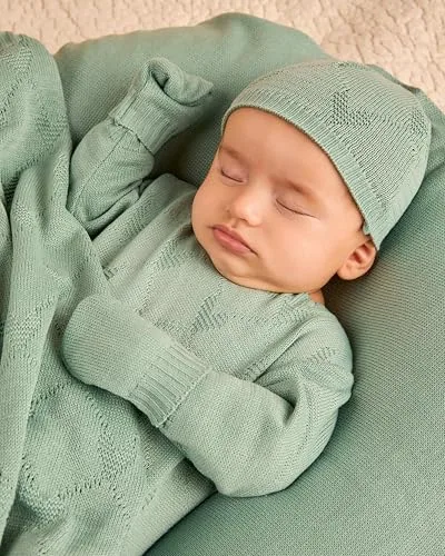 Saída de maternidade em tricô claro - foto 2