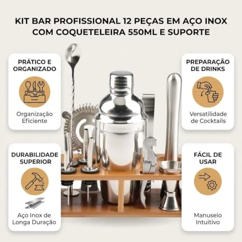 Kit de bar completo com suporte - foto 2