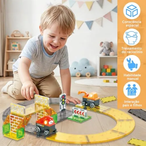 Pista magnética de montar com carrinhos - foto 4