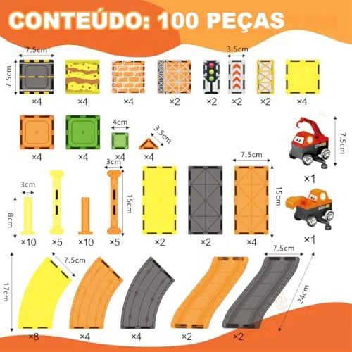 Pista magnética de montar com carrinhos - foto 5