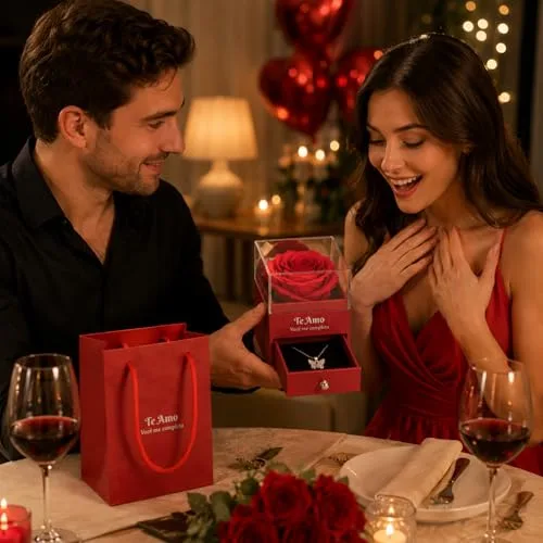Kit presente com rosa e colar - foto 4