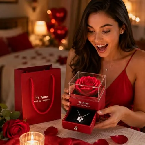 Kit presente com rosa e colar - foto 5