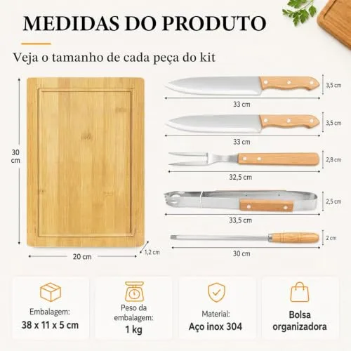 Jogo de churrasco em estojo - foto 2