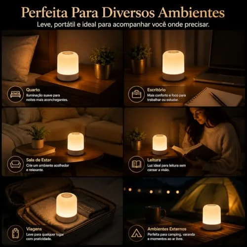 Luminária de mesa recarregável - foto 6
