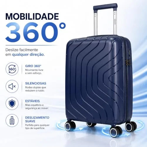 Mala de bordo rígida com rodas 360 - foto 3