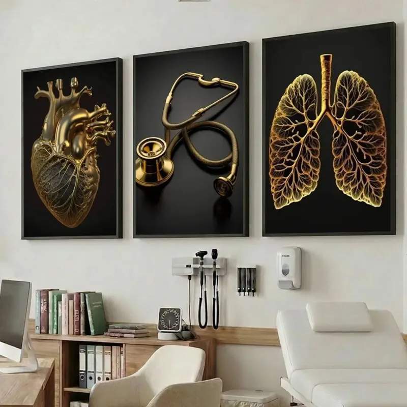 Quadros decorativos de medicina para o consultório